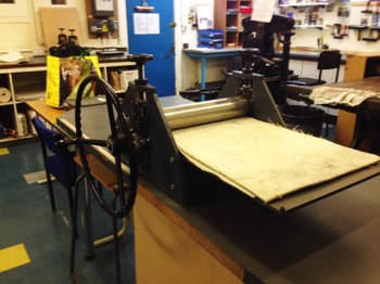 Hunter Penrose Press
Donated by Pat Clarke
Press Bed: 75cm x 40cm